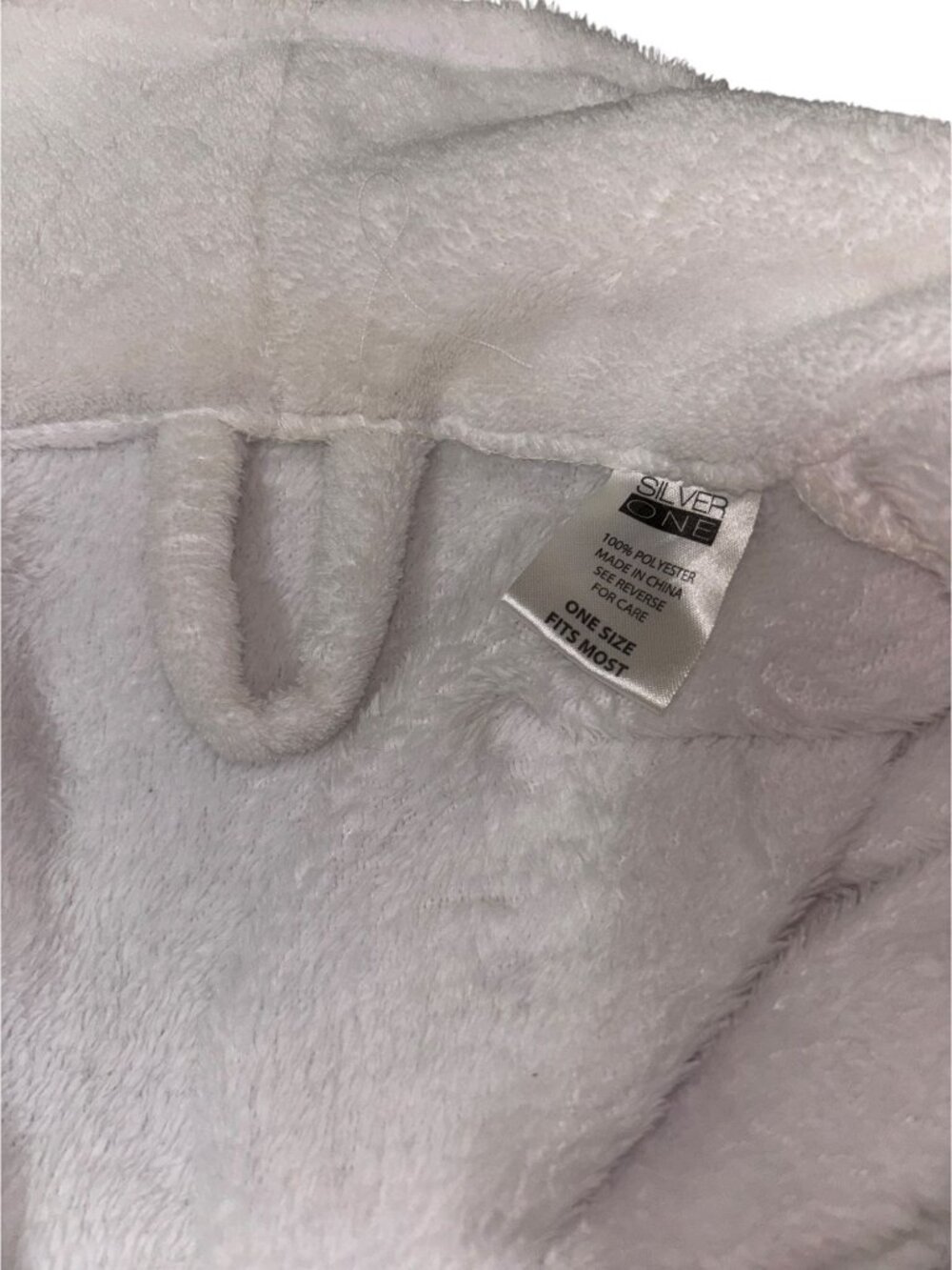 Silverone White One Size Soft Robe - Picture 2 of 2